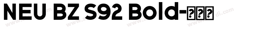 NEU BZ S92 Bold字体转换